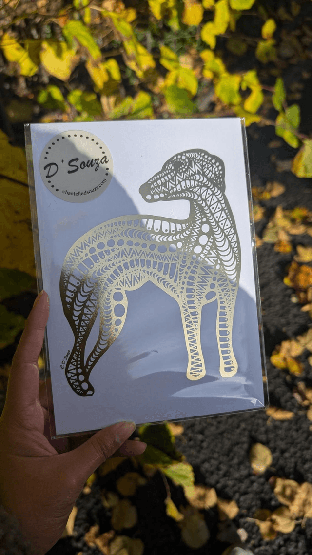 Whippet Foil Print