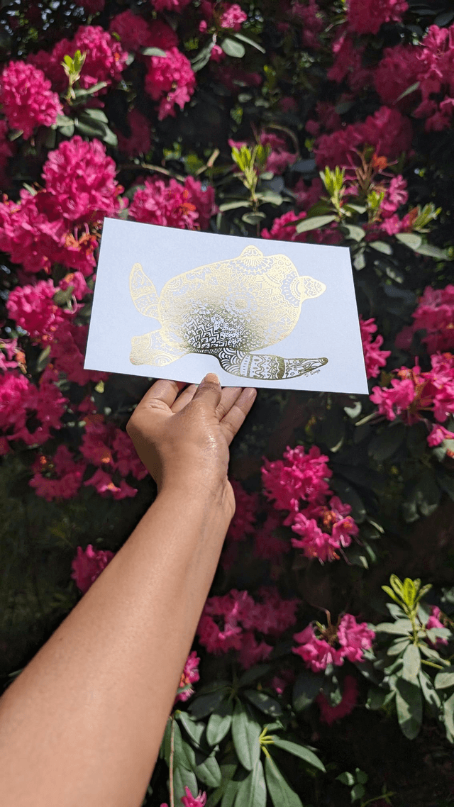 Turtle Foil Print