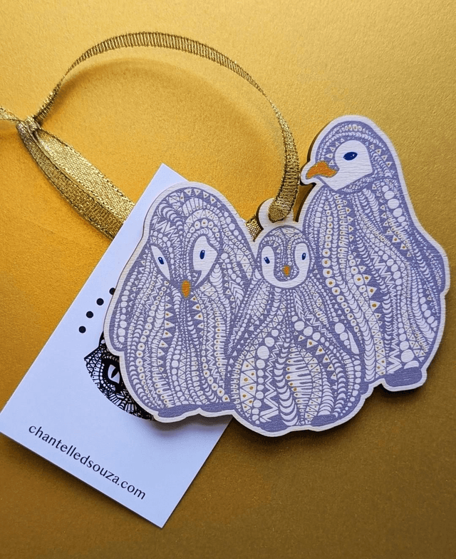 Penguin Hanging Decoration – Eco-Friendly Wooden Ornament