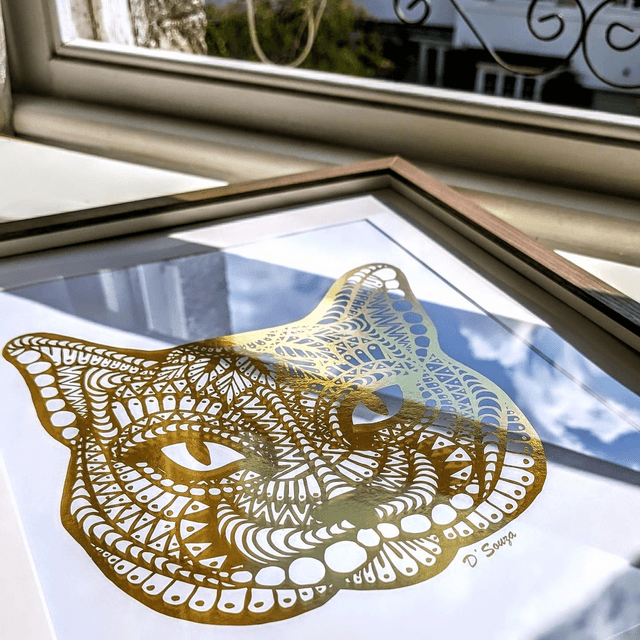 Kitty Cat Foil Print