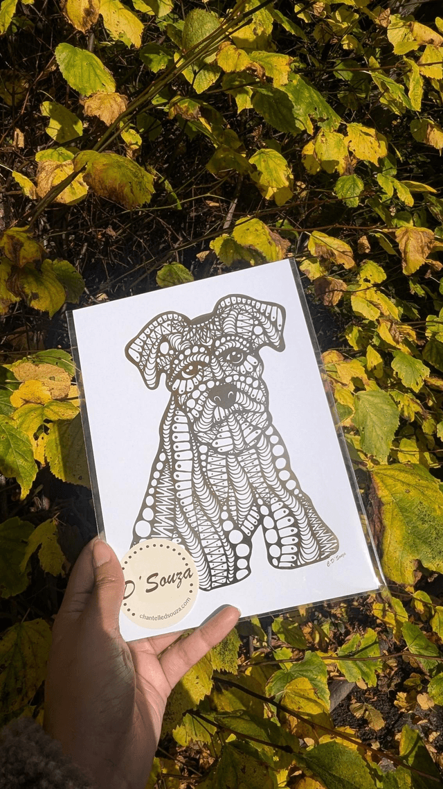 Schnauzer Foil Print