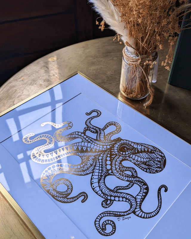 Octopus Foil Print