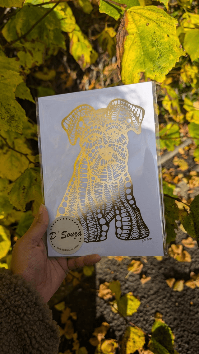 Schnauzer Foil Print