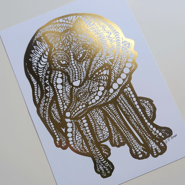 Wolves Foil Print