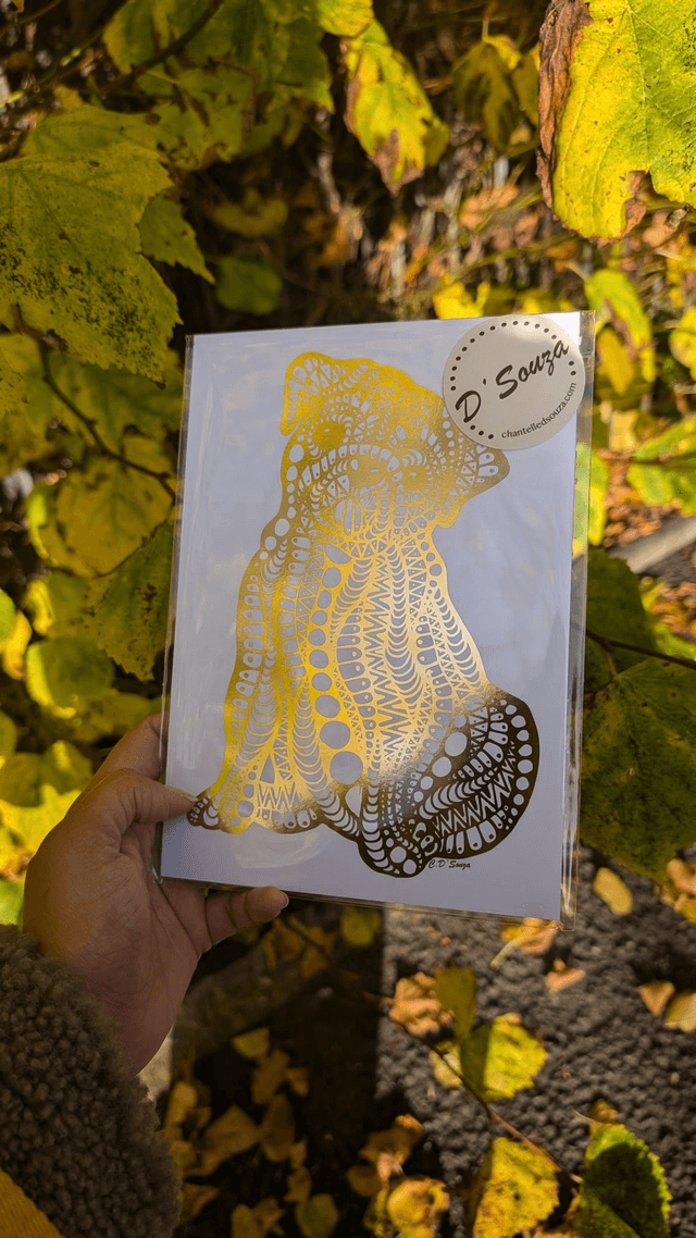 Pug Foil Print