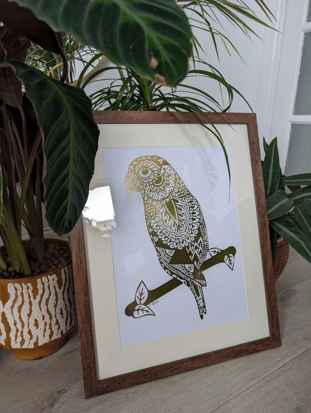 Parrot Foil Print