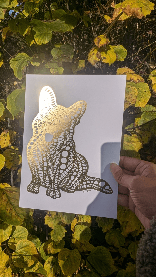 Corgi Foil Print