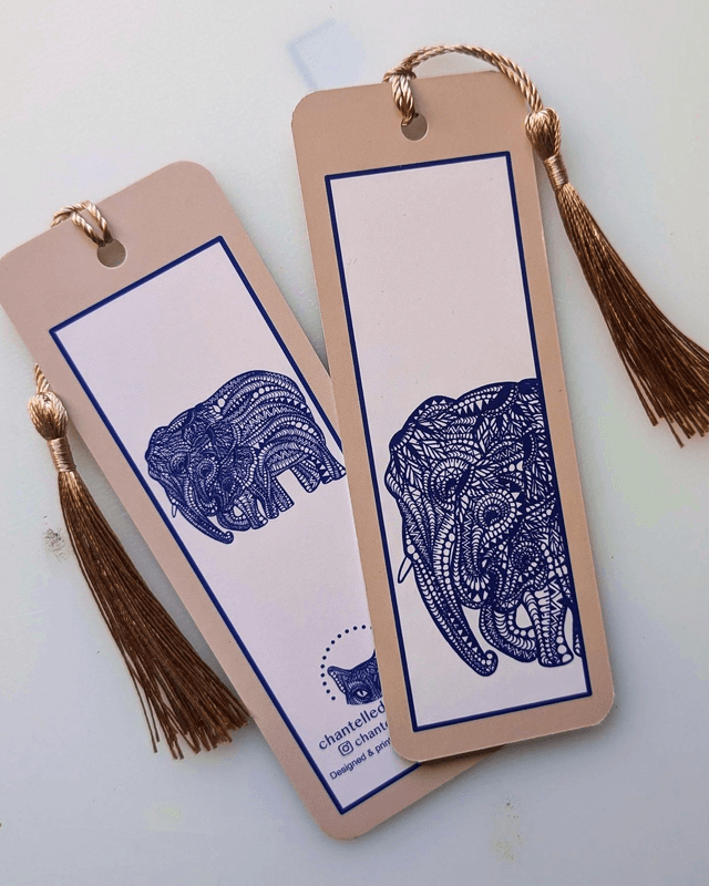 Blue Elephants Bookmark