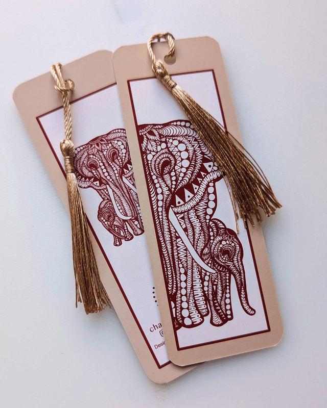 Red Elephants Bookmark