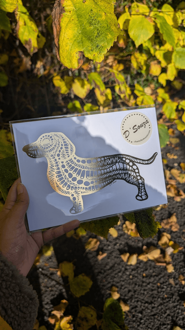 Dachshund Foil Print