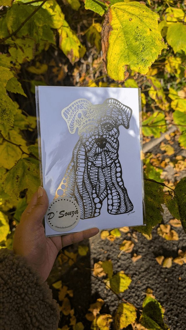 Schnauzer Foil Print