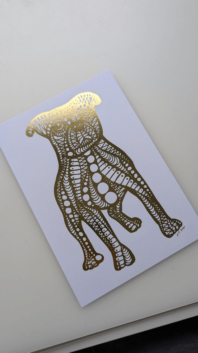 Staffordshire Bull Terrier Dog Foil Print