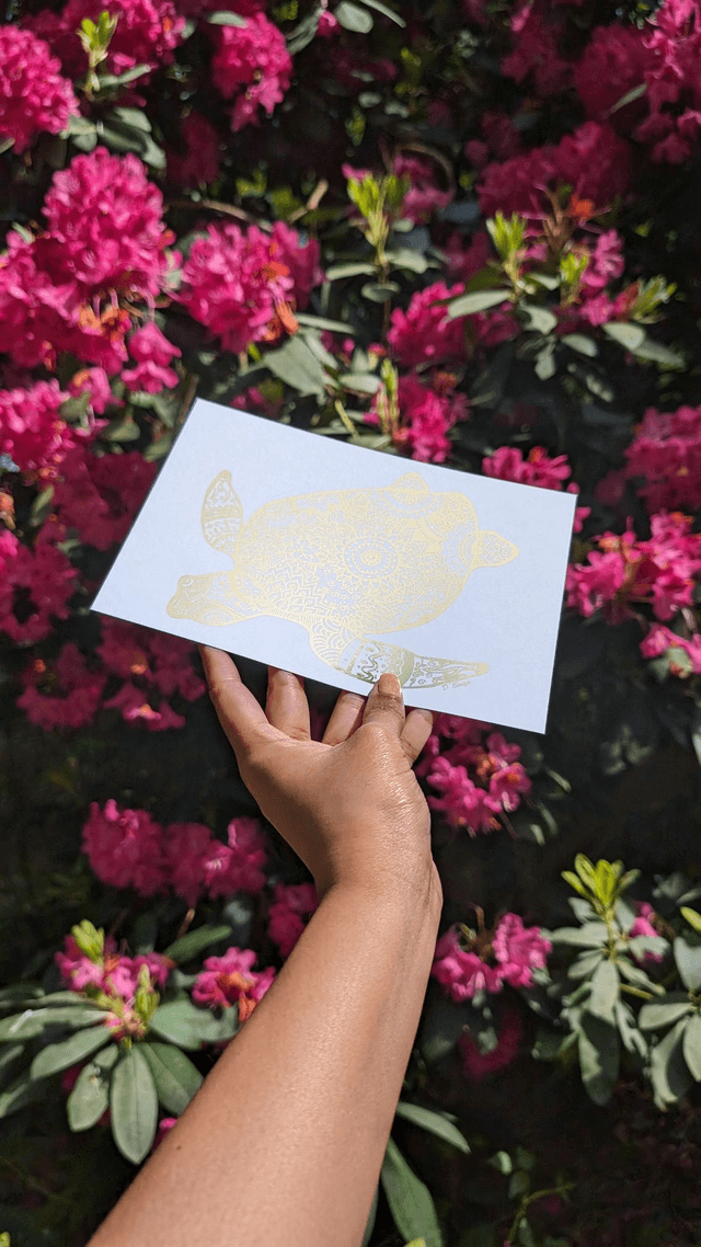 Turtle Foil Print