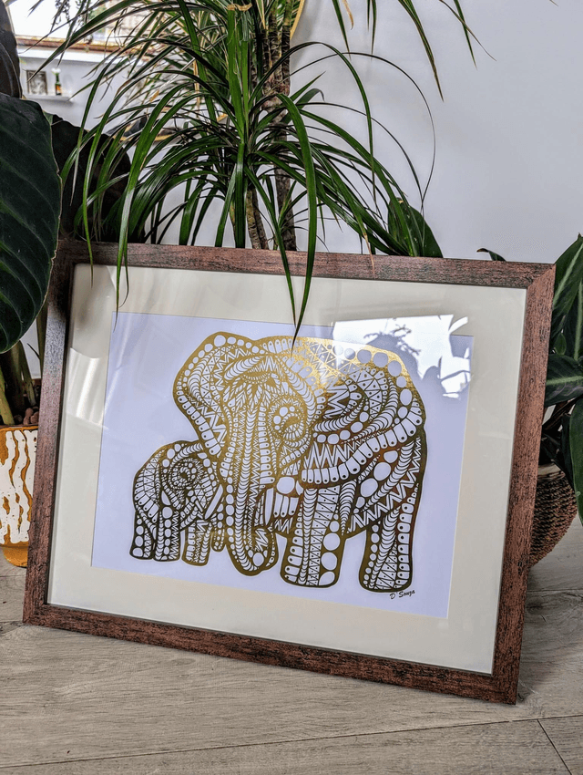 Elephant Mum & Child