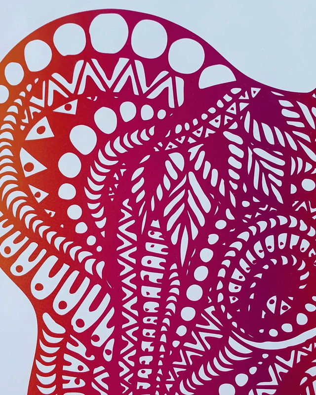 Sunset Elephant Print