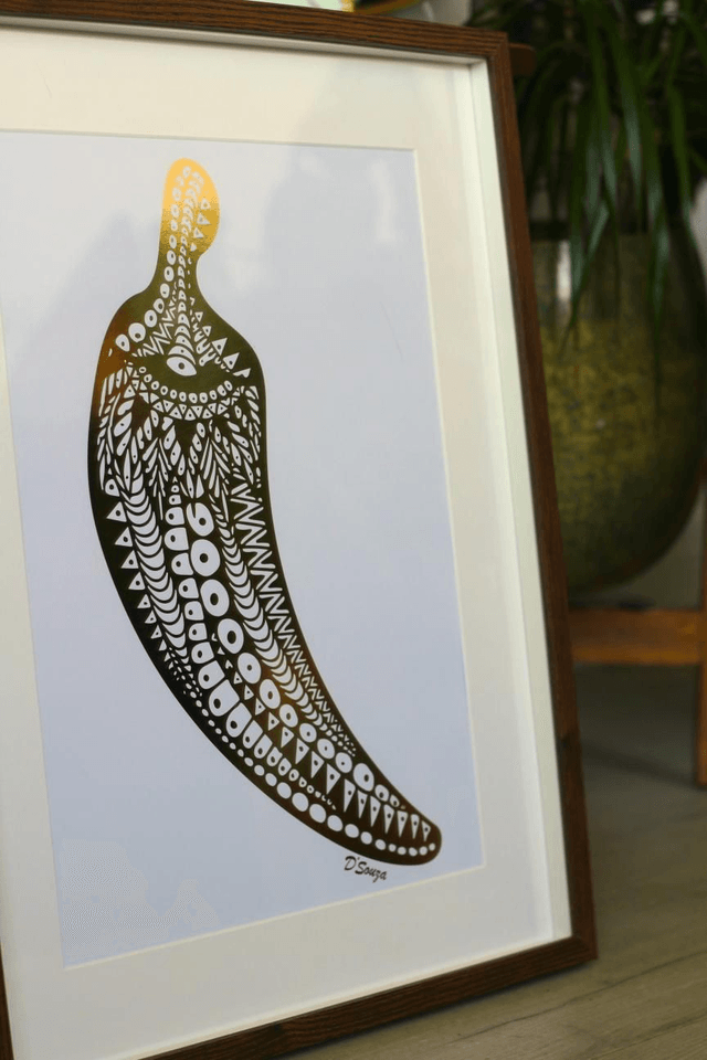 Chilli Foil Print