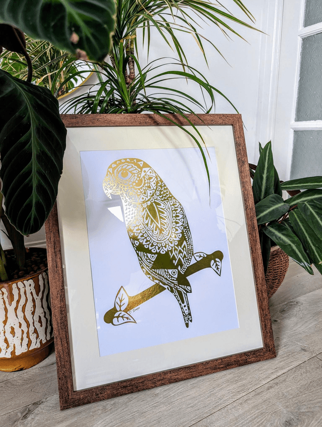 Parrot Foil Print