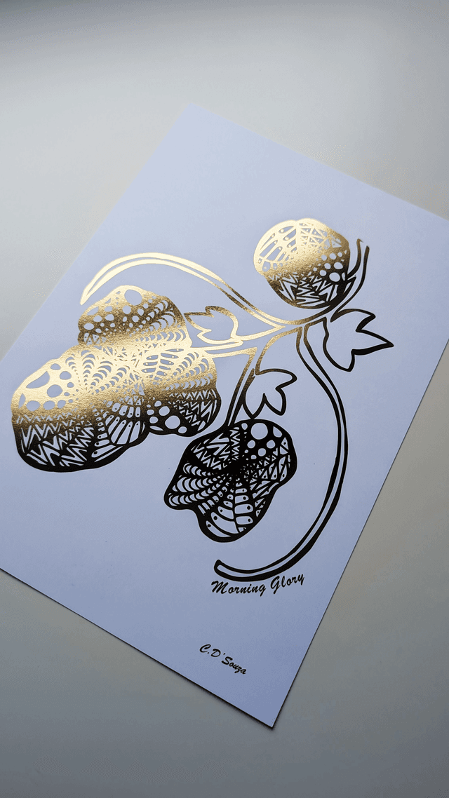 Morning Glory / September Flower Foil Print