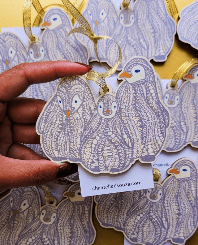 Penguin Hanging Decoration – Eco-Friendly Wooden Ornament
