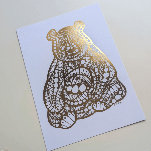 Panda Foil Print