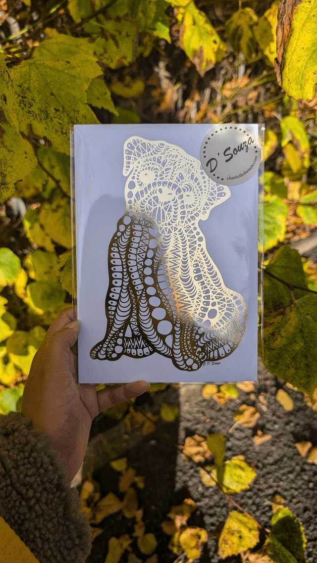 Pug Foil Print
